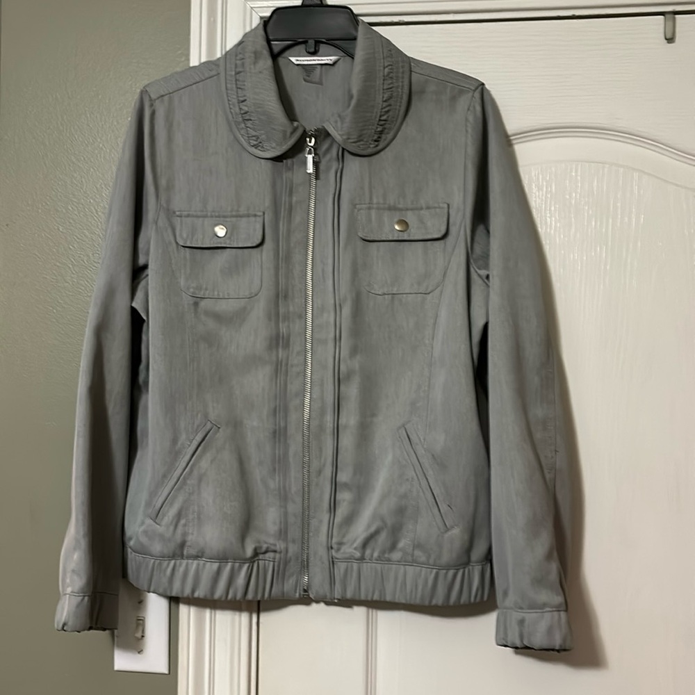 Bomber style Grey Jacket by Allison Daley